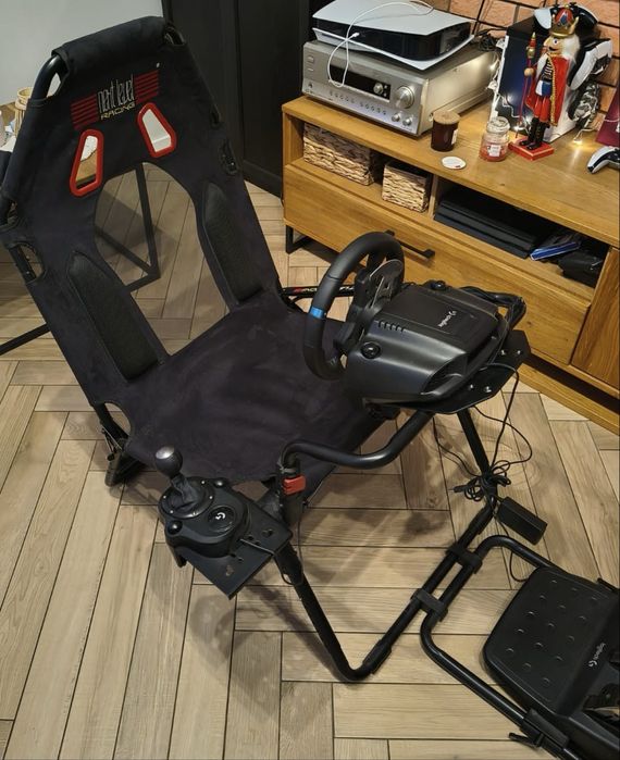 Fotel wyścigowy + kierownica Logtech PS3/4/5 i PC, stan idealny