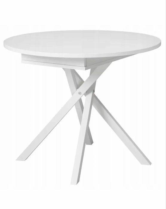 Stół biały okrągły rozkładany ikea
