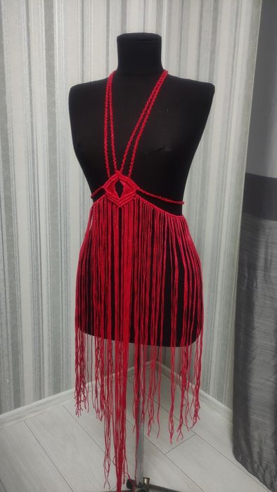 Накидка на плечі, чокер макраме