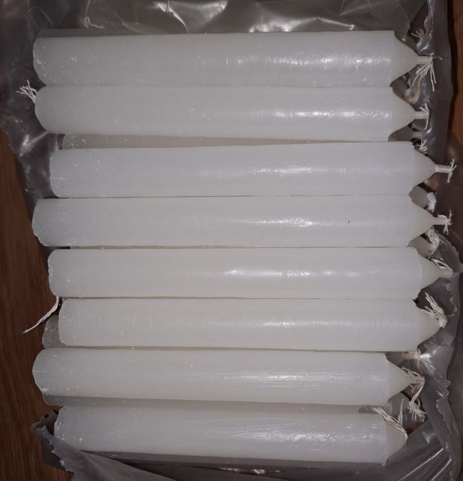 Свічка 5шт Парафінова, запаска, столові (парафиновые) свечи, в наяв