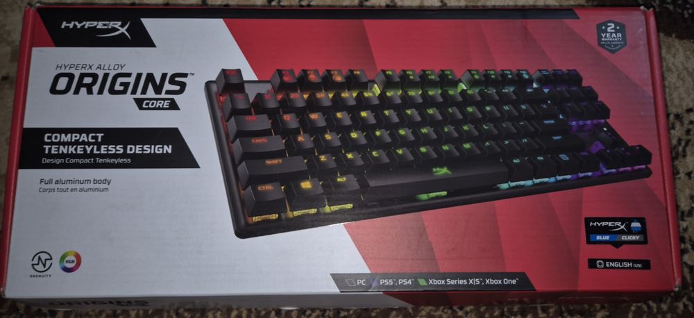 Механічна провідна клавіатура HyperX Alloy Origins Core, Blue Switch