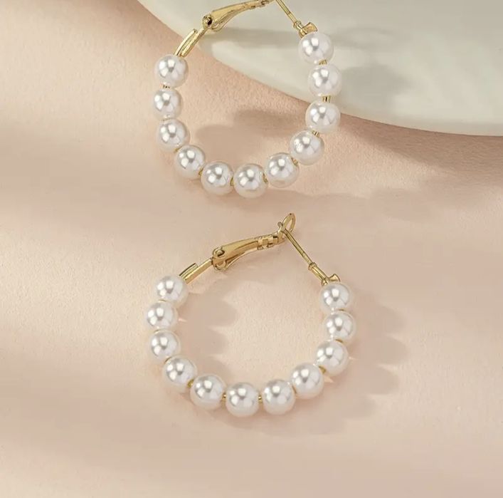 Серьги-кольца стильные легкие