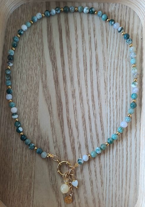 Nowy naszyjnik z zielonego agatu