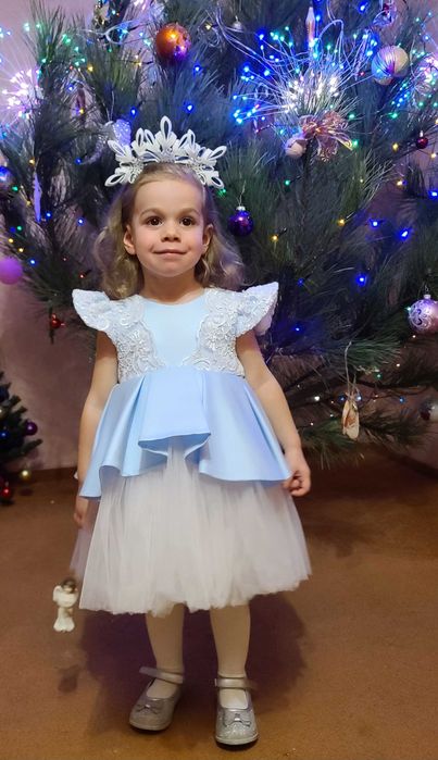 Сукня дитяча блакитна Сніжинка