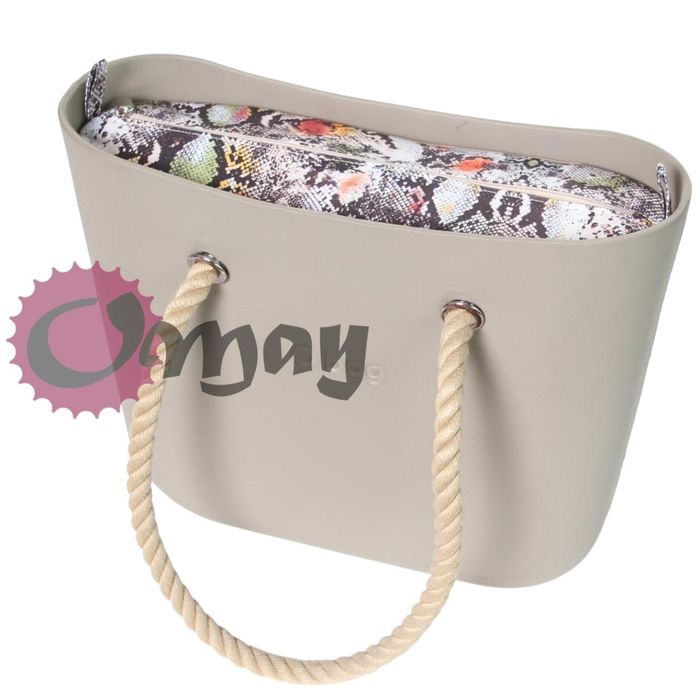 organizer OBAG MINI wąż ekowąż kolorowy 2 kieszenie wkład oMay