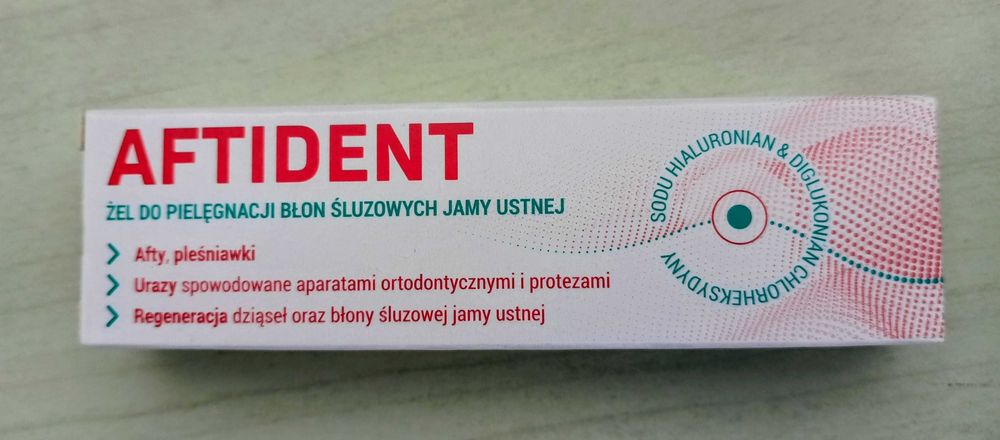 Żel do pielęgnacji jamy ustnej Aftident afty urazy pleśniawki