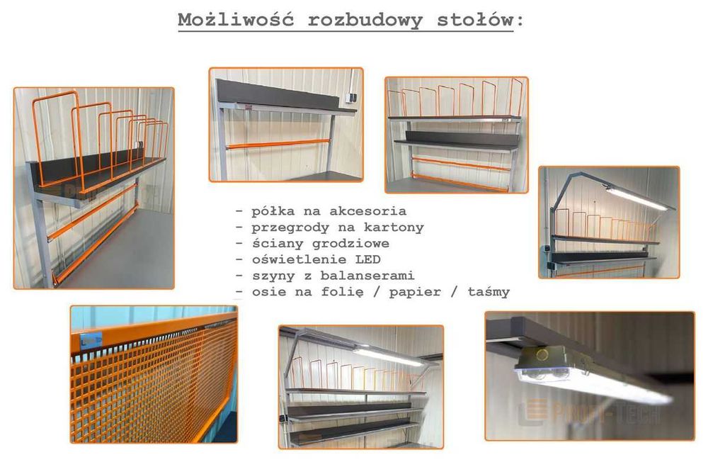 Stół stanowisko do pakowania e-commerce 120x80cm / Faktura / Dostępny
