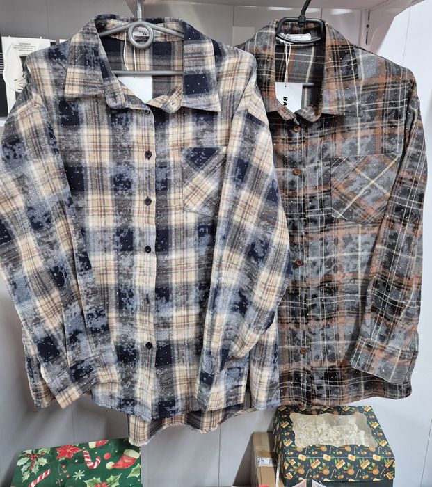 Сорочка картата, клітинка в камінчик(стрази)