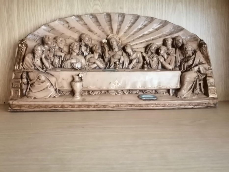 última ceia em marfinite
Espetacular quadro em alto relevo de marfinit