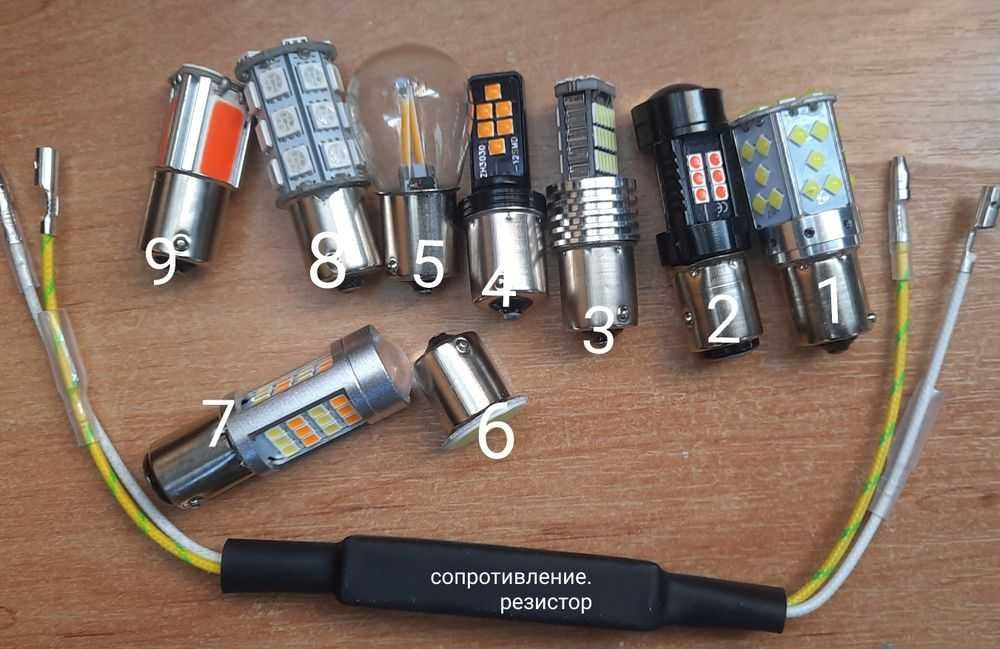 Авто светодиодные лампочки, led P21W. двухконтактная 5w5 t10 t20