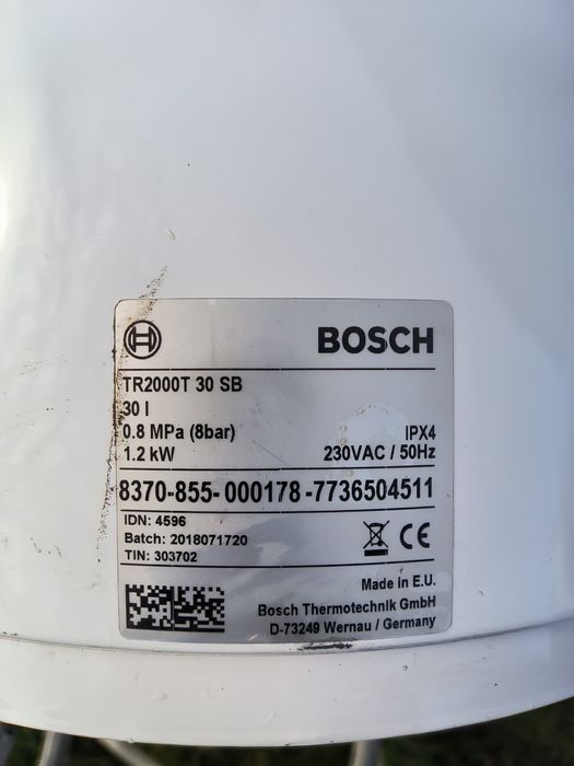Pojemnościowy podgrzewacz wody Bosch