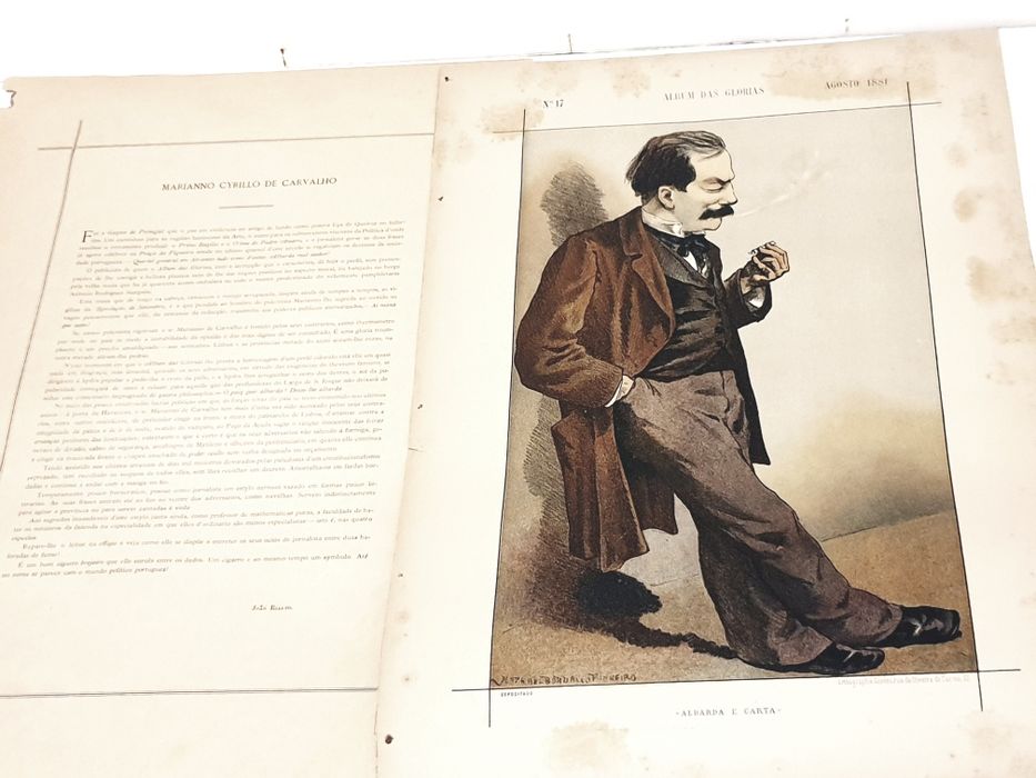 antigas páginas do Album das Glórias - Bordalo Pinheiro - desde 1880