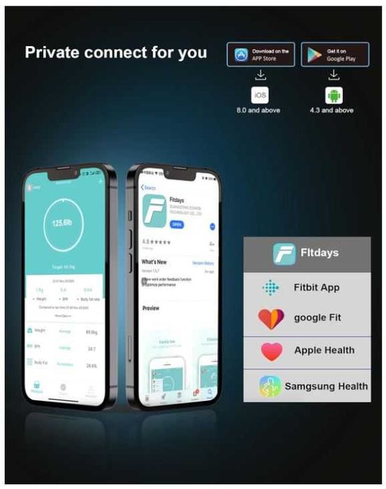 Inteligentna waga cyfrowa Healthkeep