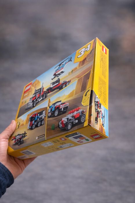 Lego (31146) 3в1: вантажівка з гелікоптером; літак; гоночний авто