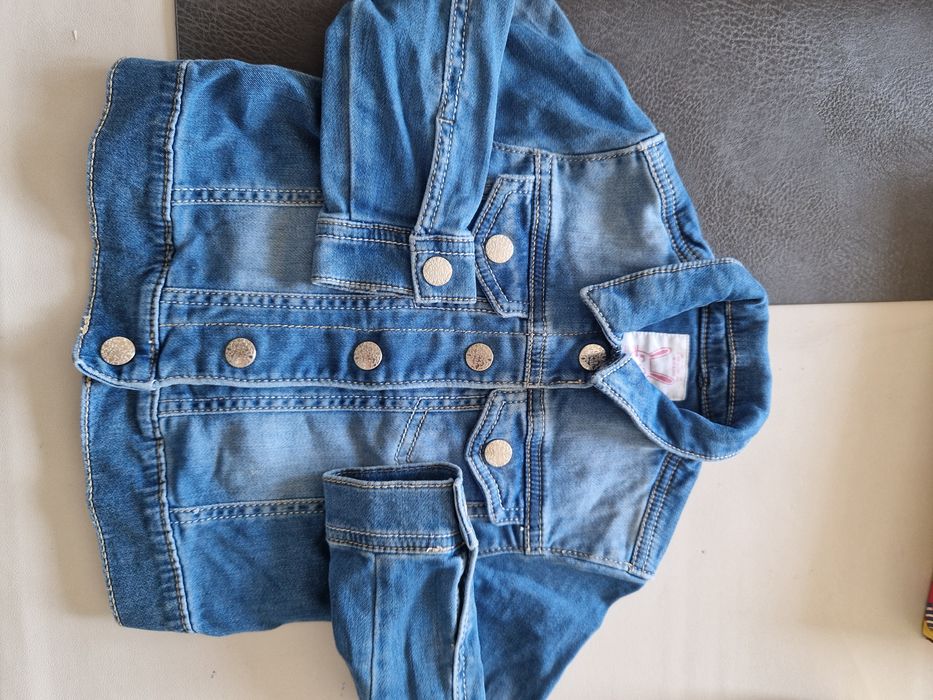 Kurtka 86/92 miękki denim. Jeansowa dla dziewczynki