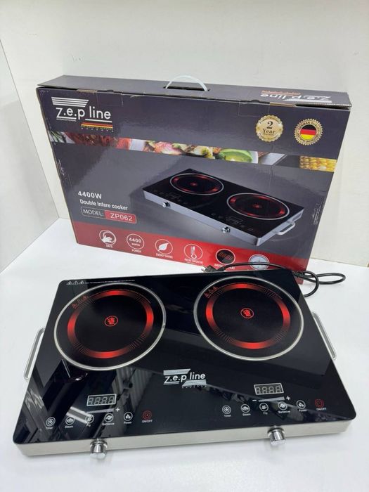 Электрическая Инфракрасная Двухкомфорочная Плита Zepline 062 4400WATT