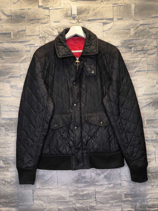 Kurtka Damska Barbour Pikowana Przejściowa Jesienna Logo Basic Granat