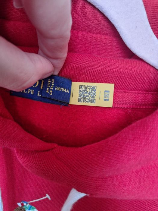 Polo Ralph Lauren czerwona damska bluza na misiu S 36