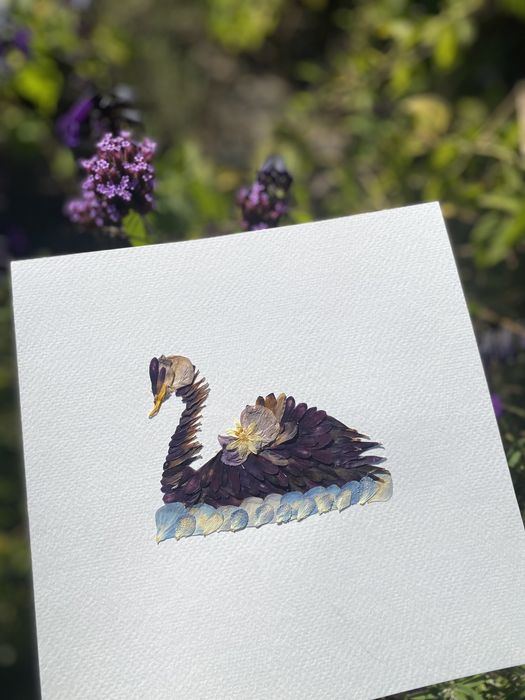 Quadro com flores reais * Arte floral * Prenda de aniversário/Natal