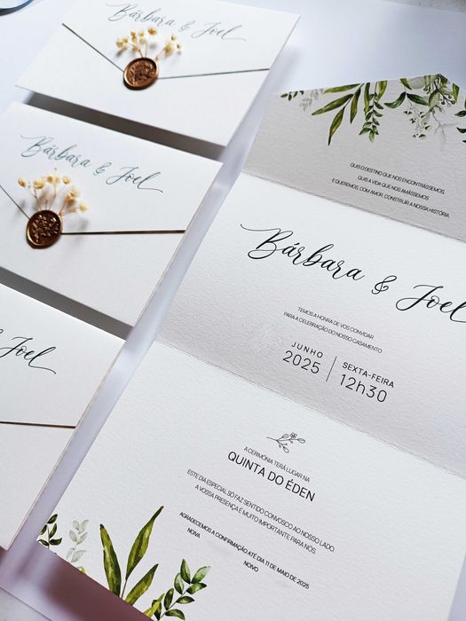 Convite de Casamento Dobravel