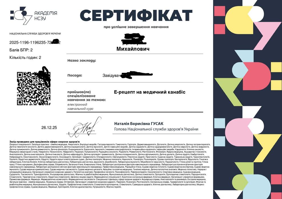 БПР сертифікати для фармацевтів, провізорів, працівників аптек