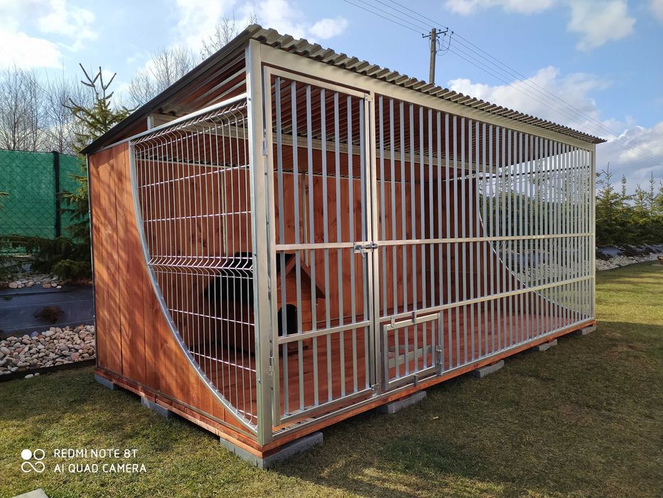 Kojec dla psa mocny solidny PREMIUM cały ocynkowany boki "ŁEZKA"  4x2