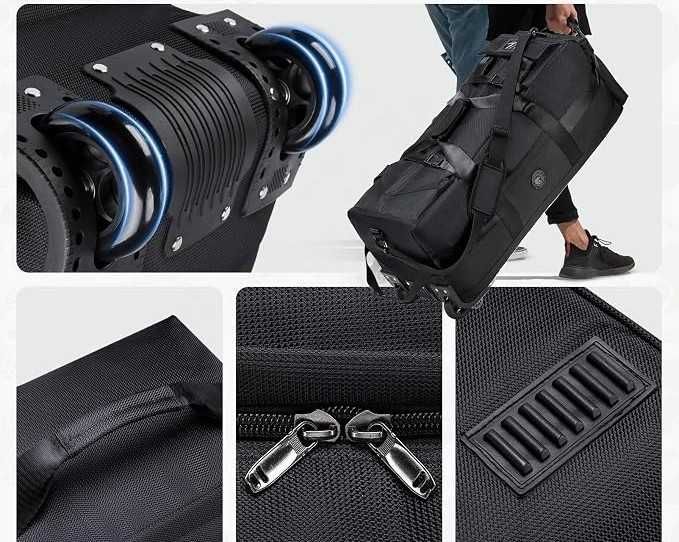 SUCIKORIO Torba Plecak Walizka Podróżna 3w1 na Kółkach 85L XL 78x33x32cm