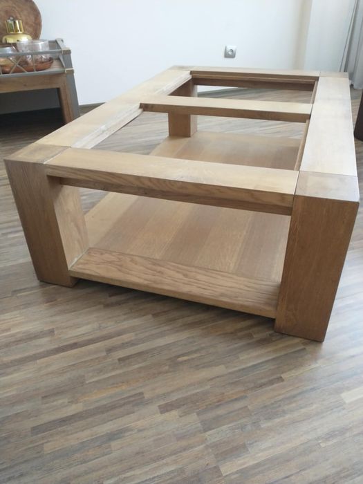 Stolik dębowy ława, lite drewno dębowe