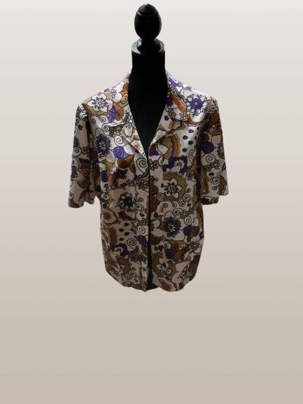 Casaco/Camisa beje, roxo, branco