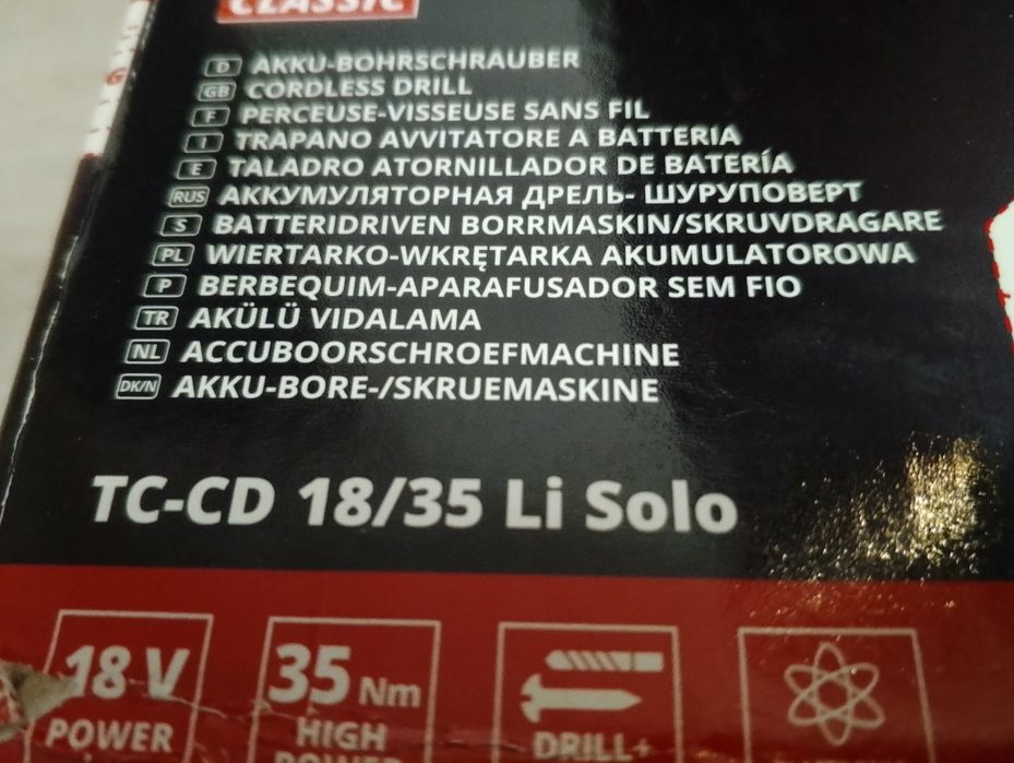 Wkrętarka Einhell TC-CD 18/35 Li Solo