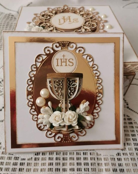 Pamiątki podziekowania dla chrzestnych komunia