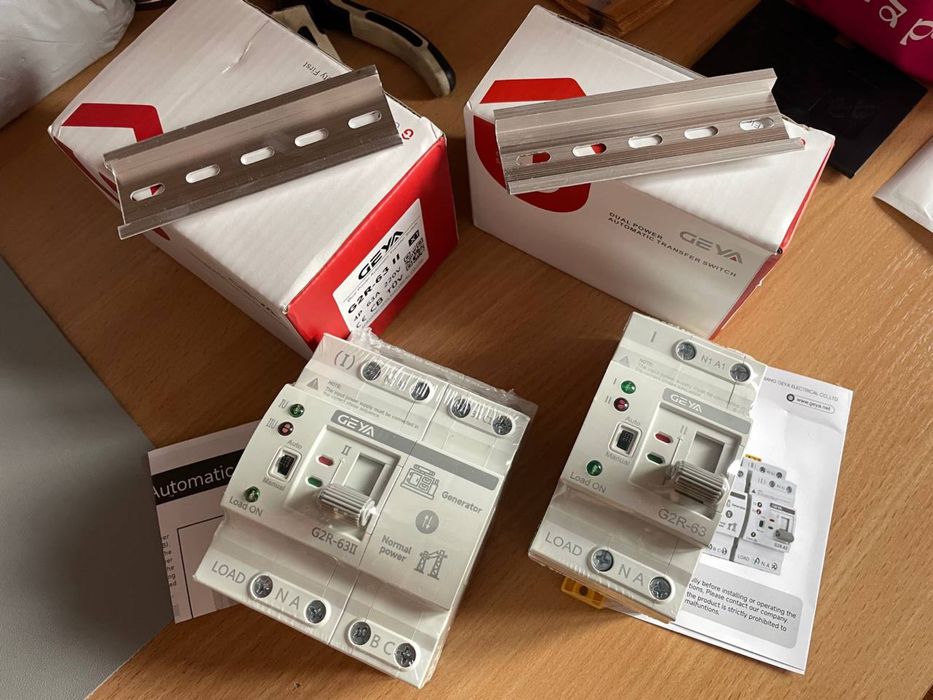 Автомат введення резерву 2P/4Р. АВР GEYA 63А , генератор інвертор