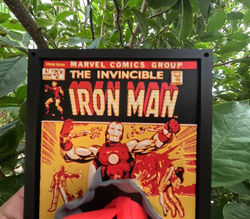 Quadro Decorativo Iron Man (Marvel) - Arte / Relevo 3D