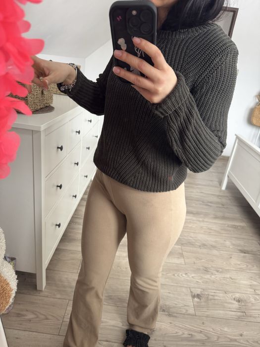 Sweter damski sweterek plus sweter damski zielony