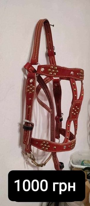 Кінна амуніція, уздечка для коня, шкіряна, ручна робота