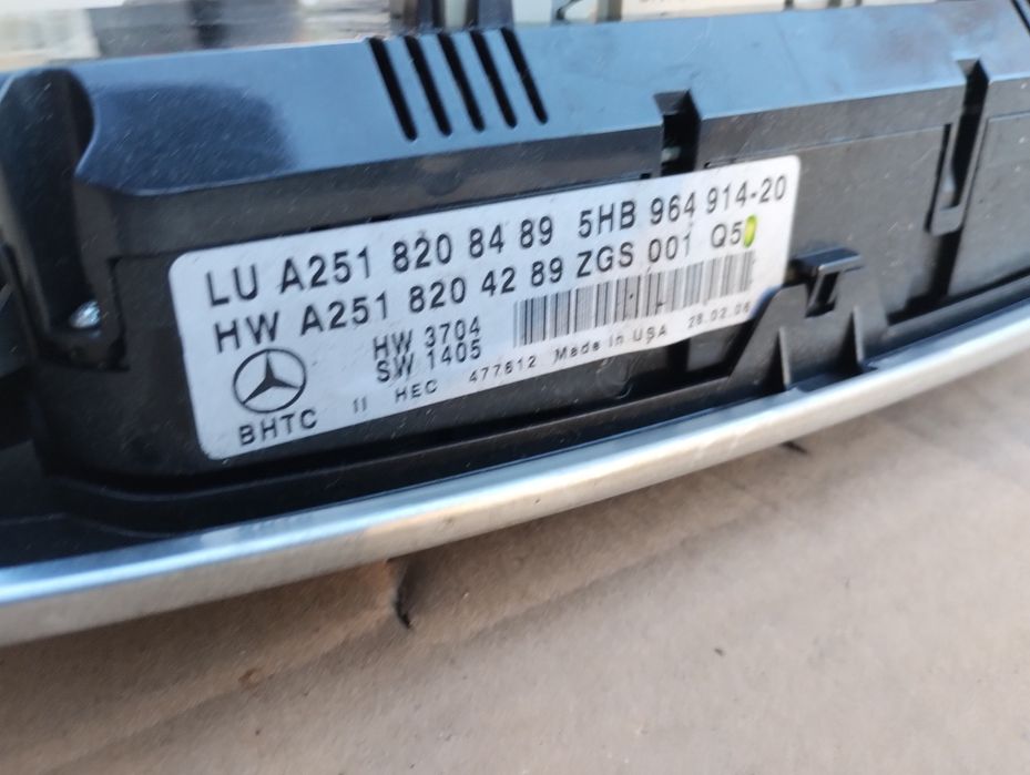 Panel klimatyzacji Mercedes ml w164 a251.820.8489