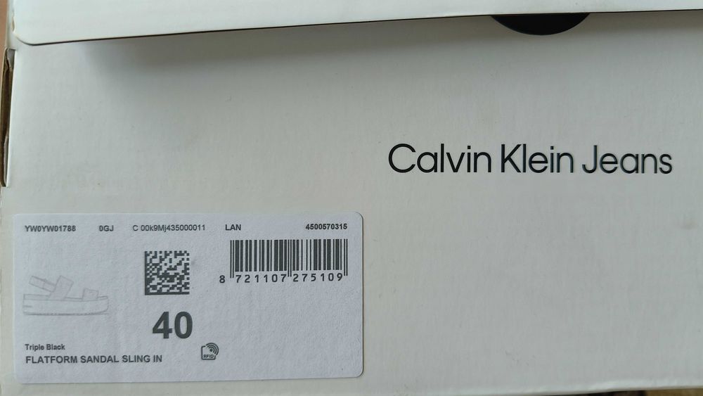 Sandały damskie na platformie Calvin Klein r. 40 jak nowe