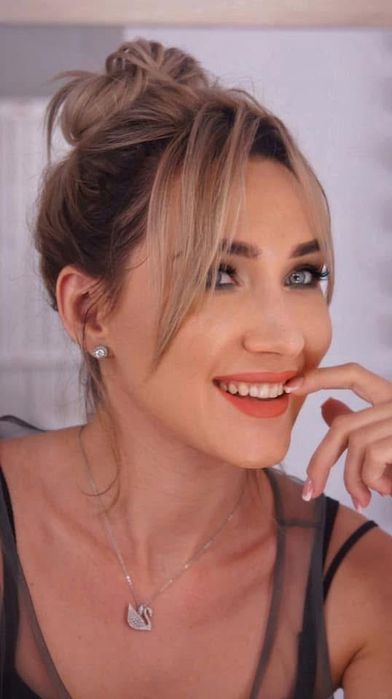 Swarovski намисто лебідь з перлинами