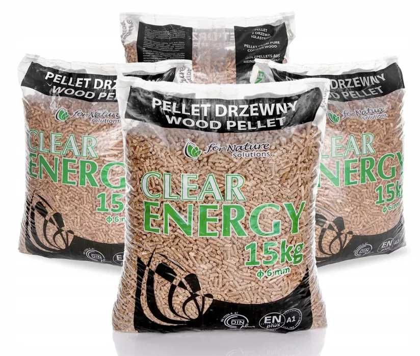 Pellet Clear Energy EN Plus A1/DIN Plus 6mm 15kg  BRAK TOWARU