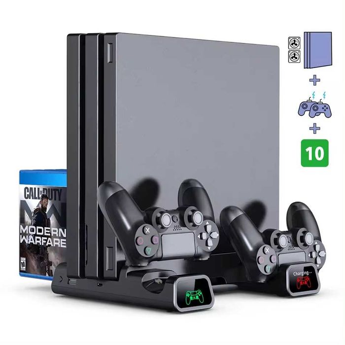 Підставка охолодження DOBE Playstation 4/Slim/Pro зарядка контролерів