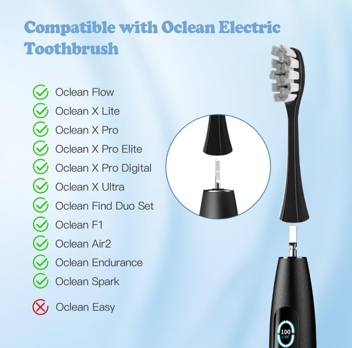 Copimy 6 sztuk głowic do szczoteczek Oclean Flow X Lite X Pro itp