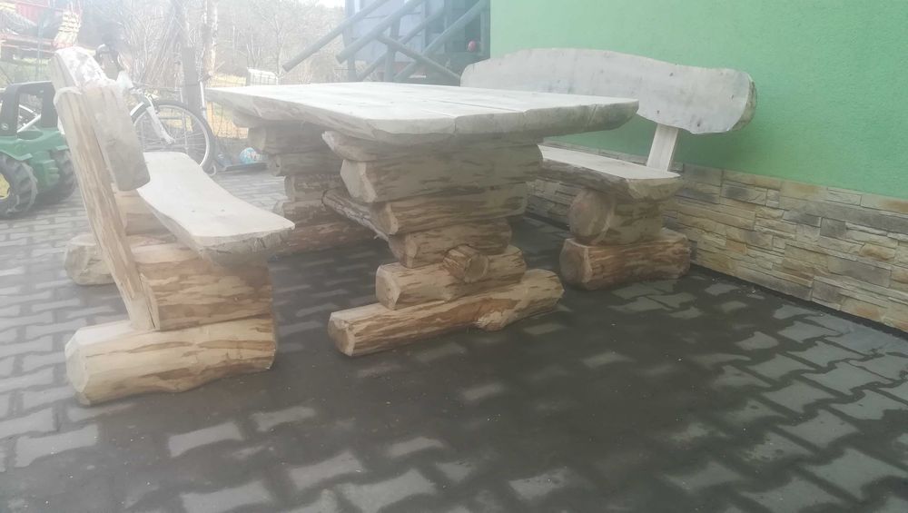 Zestaw mebli ogrodowych dąb