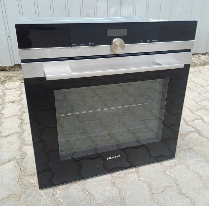 Вбудована духова шафа Сіменс Siemens HB 634GBS1 IQ 700 чорна укр мова