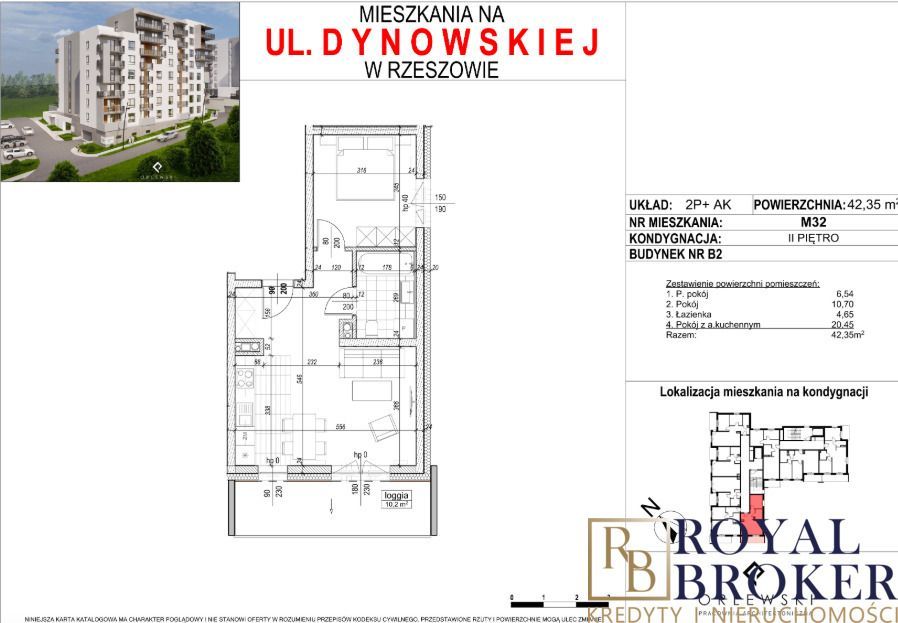 Mieszkanie os. Projektant ul. Dynowska 42,35 m2