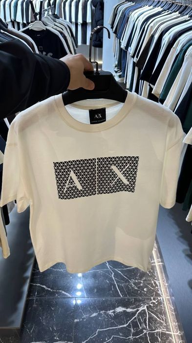 SALE чоловіча  мужская  футболка Armani Exchange розмір S-XXL Чорний  та білий