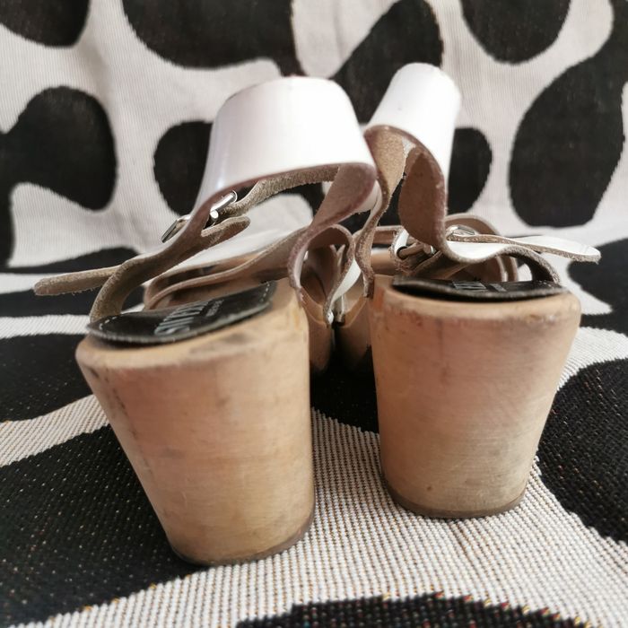 SWEEKS drewniaki skórzane białe r 38