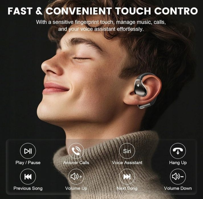 Conyat Słuchawki bezprzewodowe słuchawki douszne Bluetooth 6.0