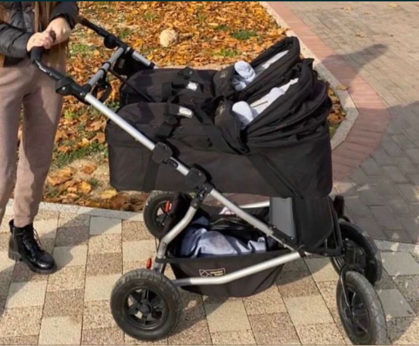 Коляска 3в1 для двойни,погодок Mountain Buggy Duet/Отличное состояние!