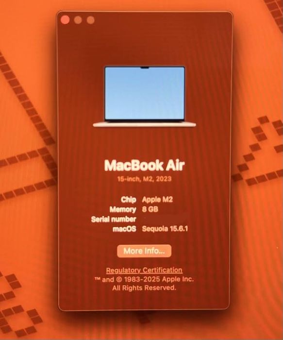 Apple Macbook M2 Air 15”