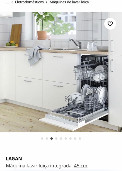 Máquina loiça integrada 45 cm estreita IKEA